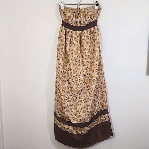 Mimi Maternity Women's silk mix sleeveless maxi Y2K style dress size S - Picture 1 of 6